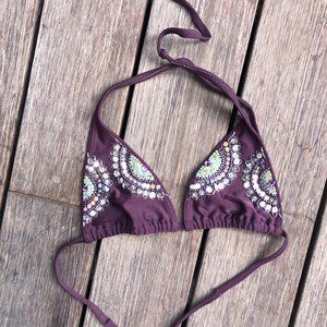 JOIA Embellished Beaded Bikini Top